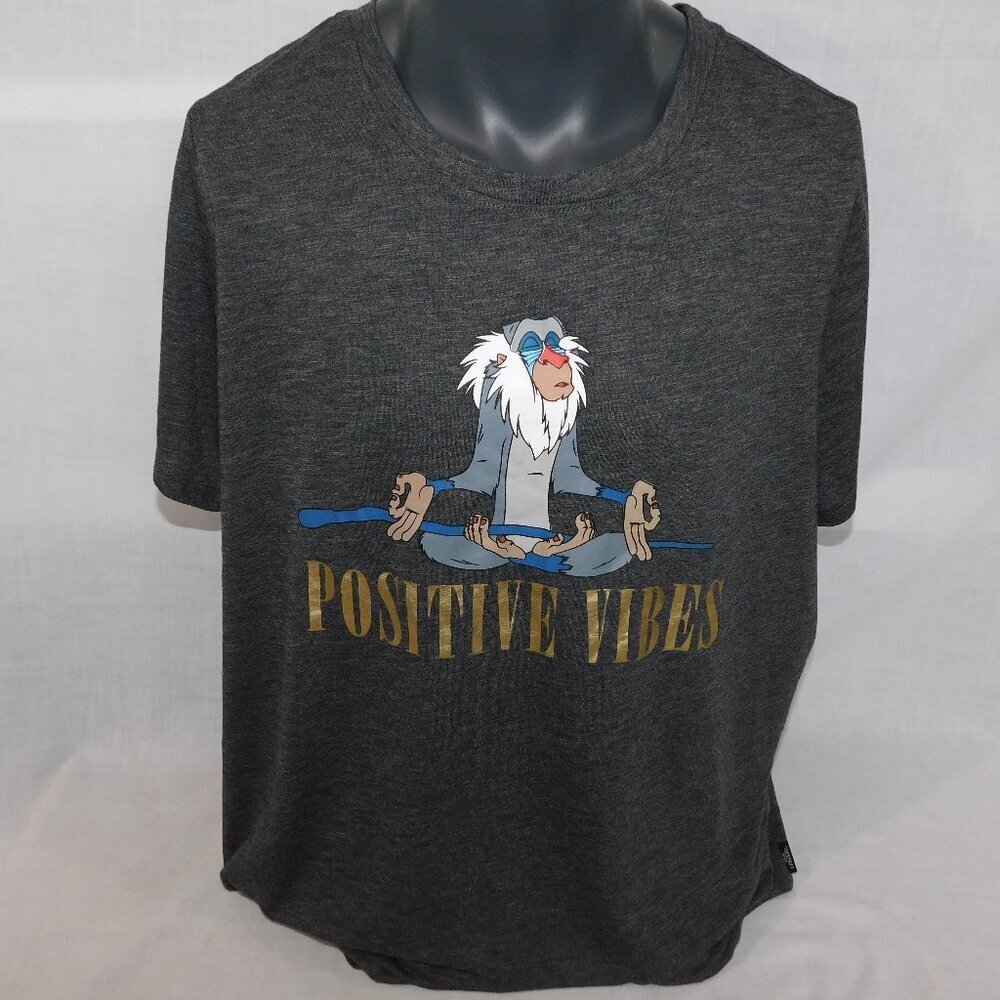 Disney The Lion King Mandrill Rafiki Positive Vibes T Shirt Womens 3XL
